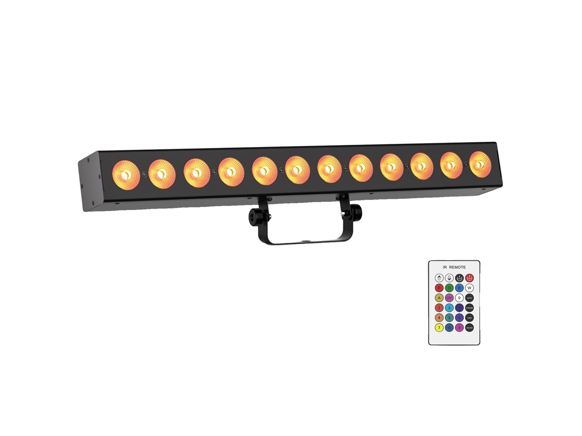 Luces de pared RGBWAUV con control remoto, color negro, con enchufe OEM