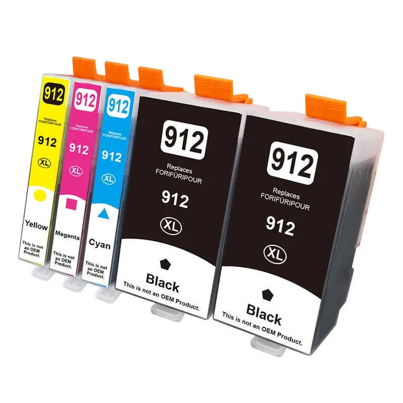 5 Unidades Para Hp 912xl 912 Xl Cartucho De Tinta Hp912 Para Hp Officejet Pro 8020 8022 8023 8024 8025 8026 8028 8035