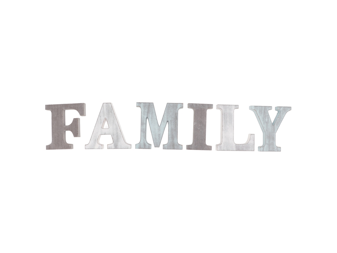 Adornos Decorativos De Madera Con Letras Familiares De Estilo Retro Envejecido Para El Hogar.