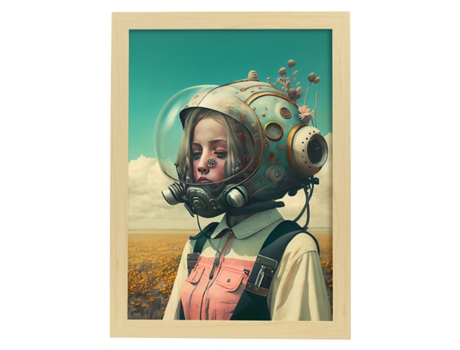 NACNIC Poster Pensativo En Estilo Surrealismo Cinematográfico Ilustraciones Y Grabados De Historieta Abstracta Y Artística A4 Marcos Negros