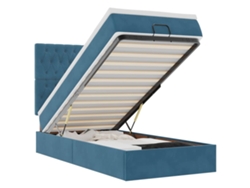 Maison Exclusive - Estructura De Cama Otomana Colchones Terciopelo Azul Oscuro