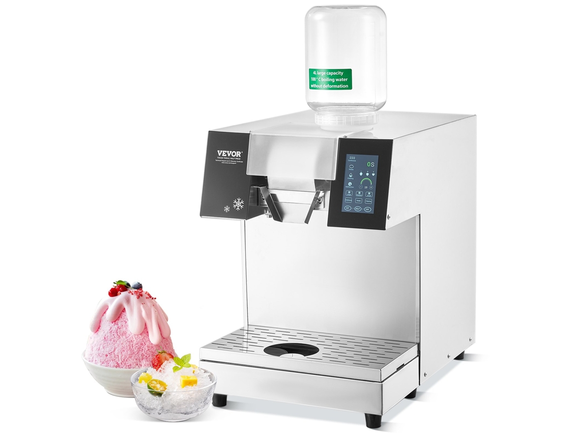 VEVOR Máquina de Hielo en Forma de Copos de Nieve 180kg/24h de Acero Inoxidable