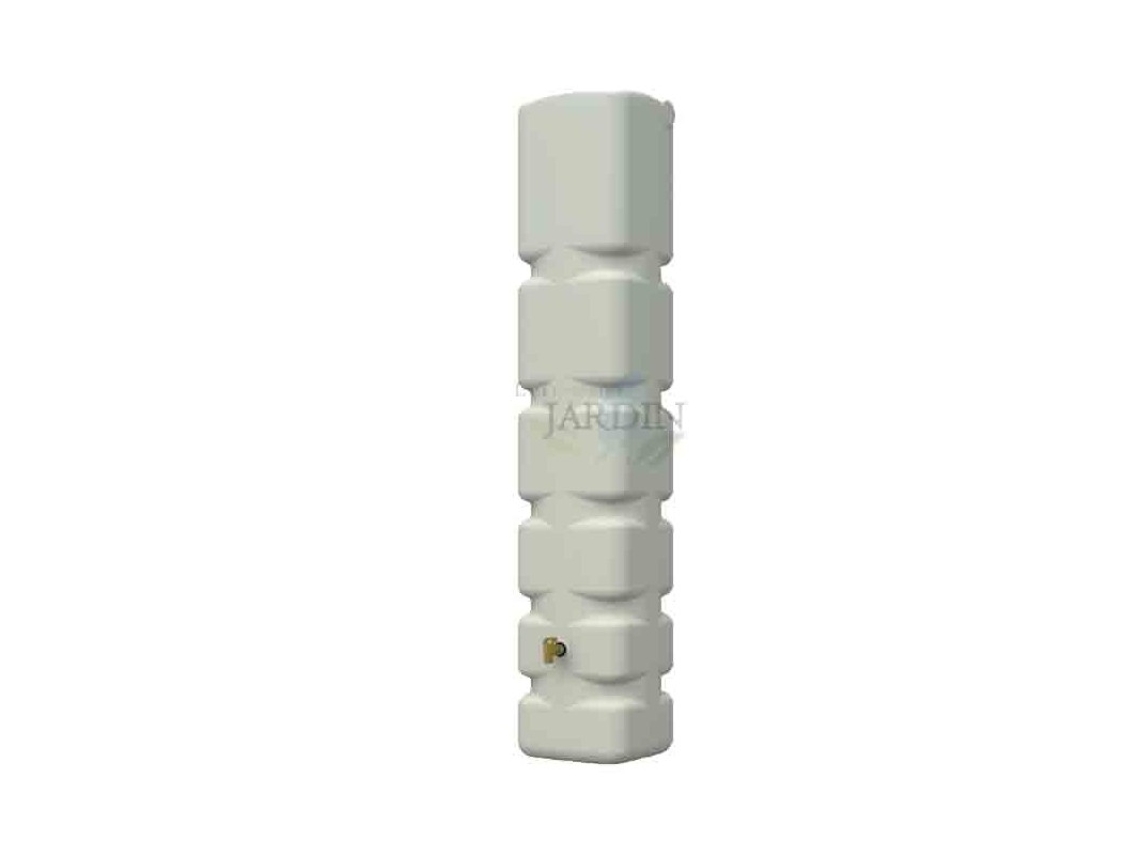 Depósito de Agua Vertical de Polietileno 300 Litros Medidas: 42X40X210 Cm Beige Incluye Grifo de Plástico GRAF
