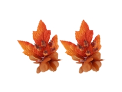 2 Anillos Para Servilletas Innovadores Con Flor Simulada Para Aniversario De Bodas, Hoja De Arce