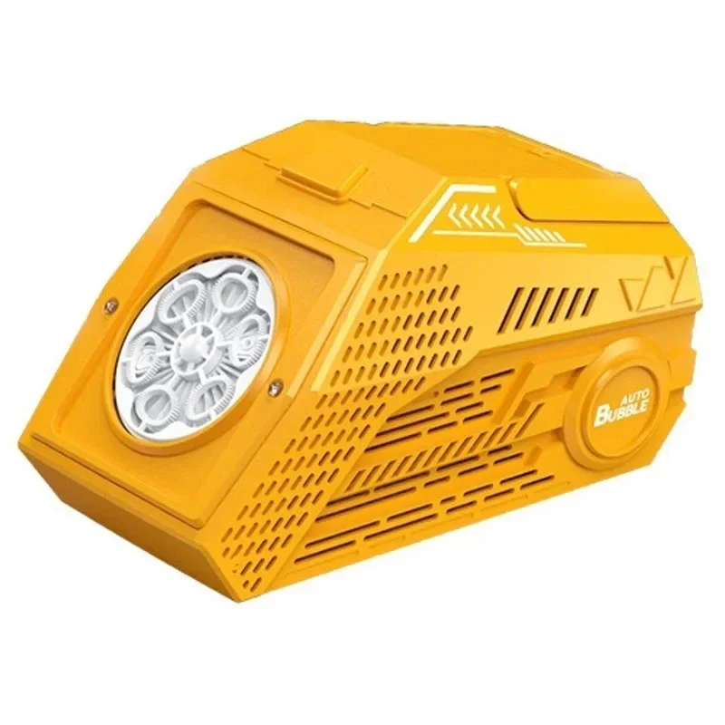 Máquina De Burbujas Eléctrica (naranja) Con Luces, Juego Para Fiestas Al Aire Libre, Regalo Para Niños