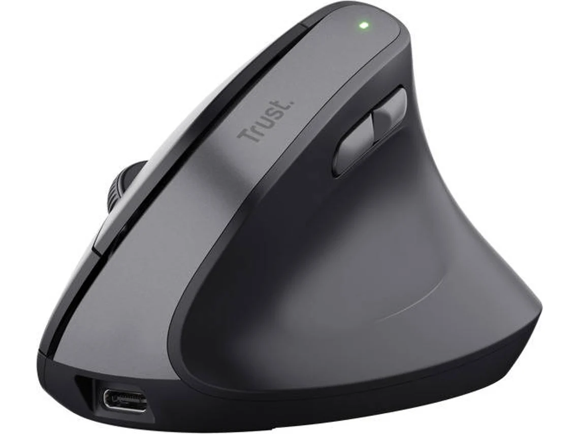 Ratón TRUST Inalámbrico Bayo II Ergonómico Óptico (Negro)
