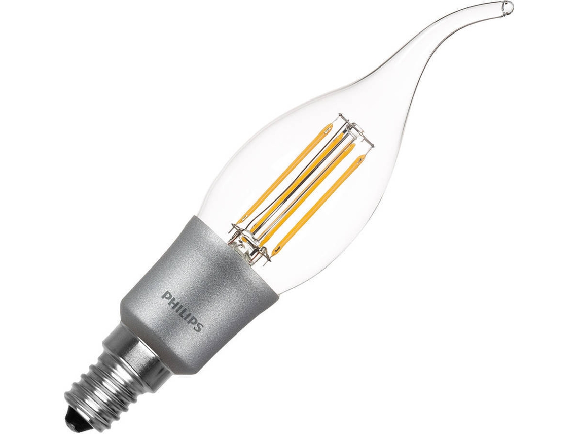 Bombilla LED PHILIPS (5 W - Casquillo: E14 - Luz Blanco Cálido - 470 lm)