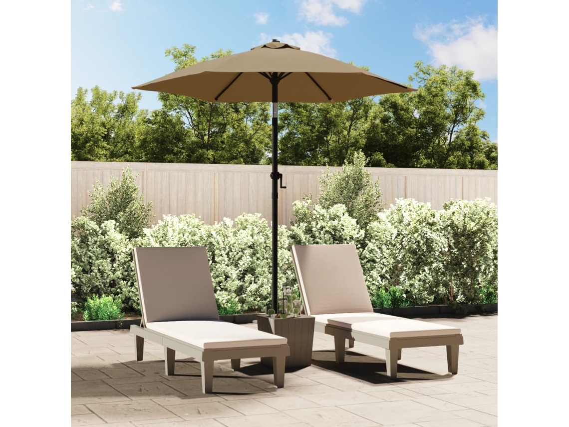 Parasol 200x224 cm Aluminio Gris Parduzco Dkd Home Decor