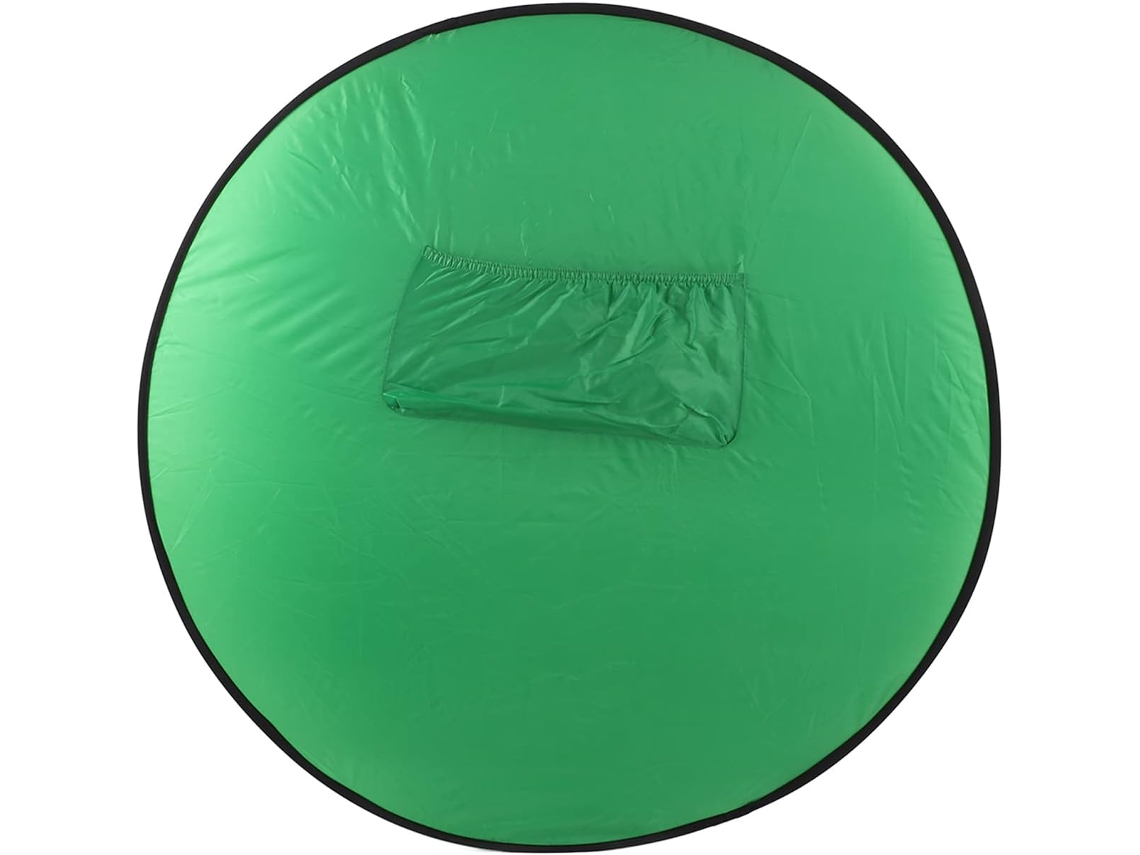 Pantalla Plegable Redonda De Doble Cara De 142 Cm Con Fondo Verde, Ideal Para Retransmisiones.