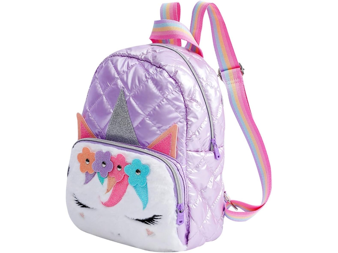 Mochila De Peluche De Unicornio Para Niños Y Niñas Con Correas Ajustables Para Los Hombros, Ideal Para La Escuela Y Actividades Al Aire Libre.