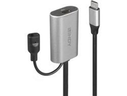 Cable USB LINDY (USB-C - USB-C - 5 m - Negro)