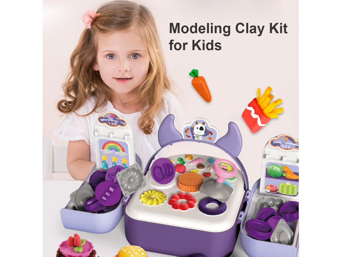 Ats-kit De Arcilla Para Niños Con Mochila Y Estuche, Regalo De Cumpleaños Navidad Para Niños 3+ Años