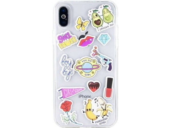 Carcasa iPhone X, XS BENJAMINS Stickers Multicolor