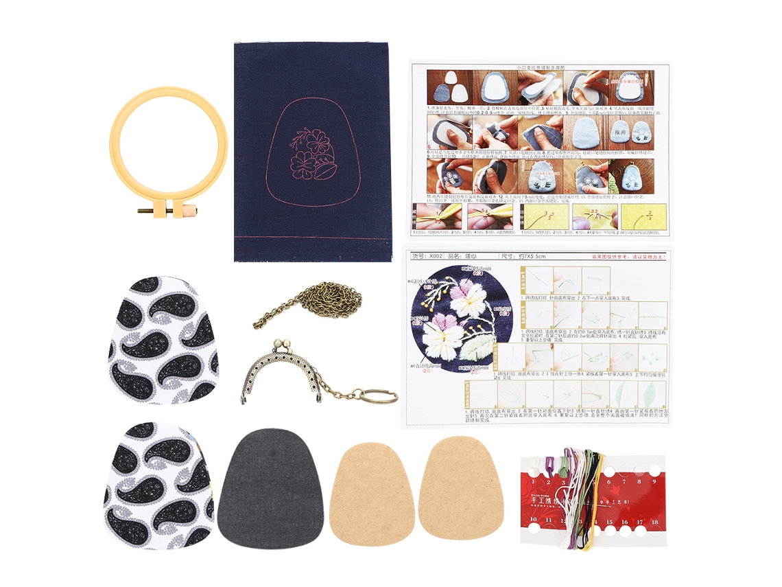 Kit de bordado DIY para coser flores y manualidades