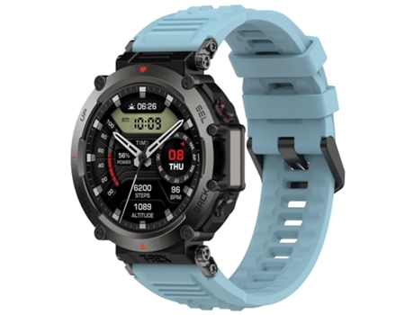 Correa de reloj inteligente deportivo Amazfit T-Rex Ultra de silicona (azul claro)