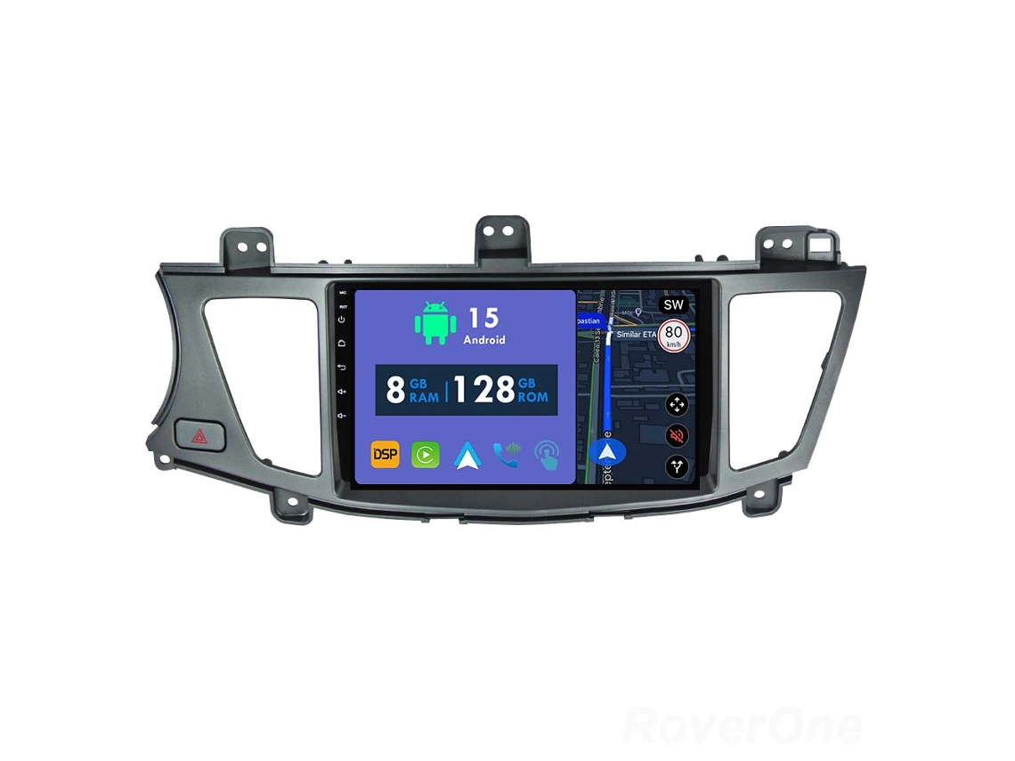 Coche Radio Android Auto Autoradio 8GB RAM 128G ROM CarPlay Navegación GPS Pantalla Táctil RoverOne para Kia Cadenza K7 2011 - 2012 