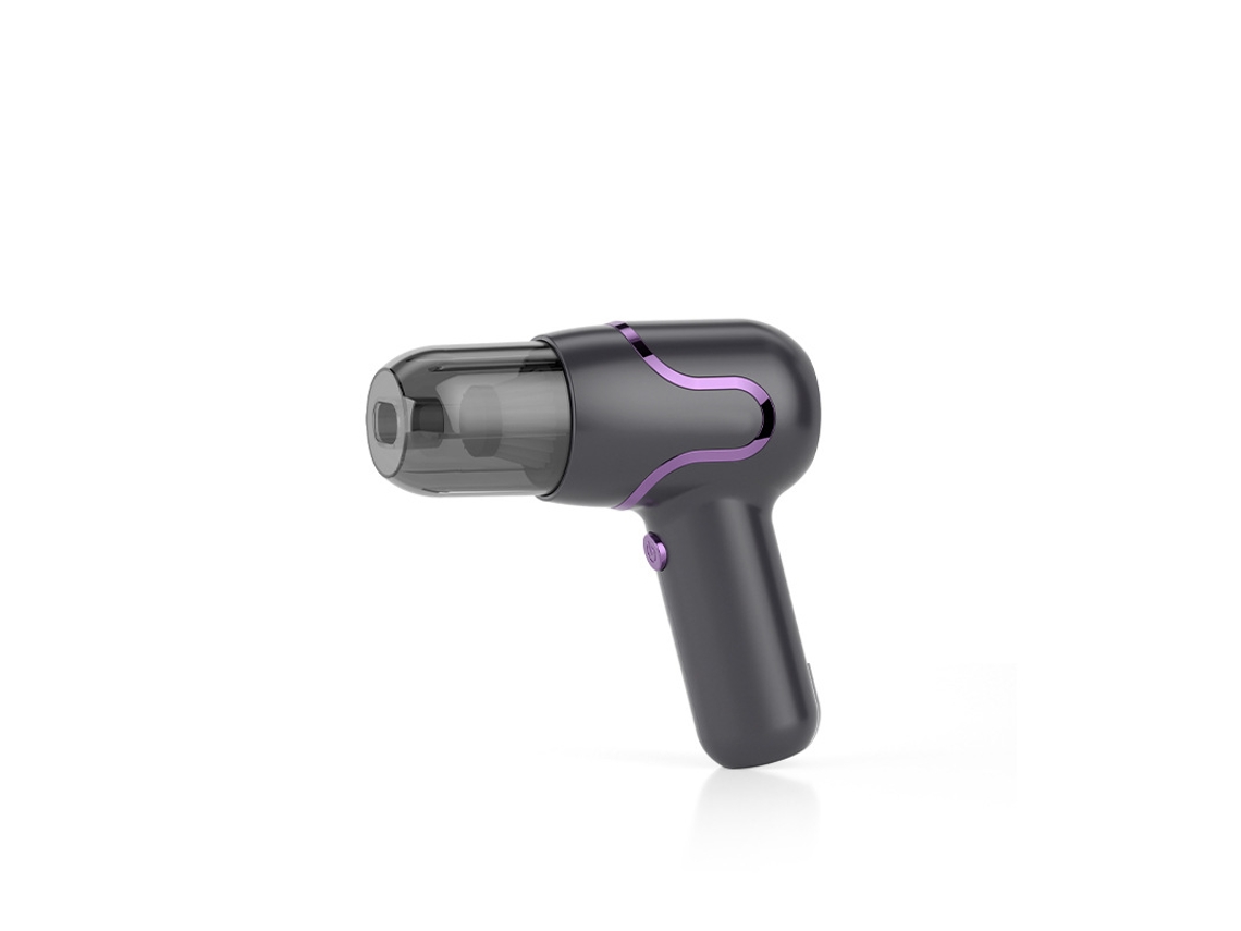 Aspiradora de mano inalámbrica para coche/hogar, portátil, gran succión, pequeña, 2 en 1, gris Sfushos (aspira/sopla)