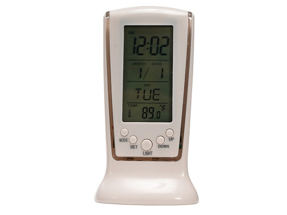 Reloj digital con pantalla LED retroiluminada, termómetro y calendario NEVEANCE