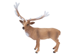 2026-estatua De Ciervo Salvaje Macho Rojo Modelo Animal Realista Sólido Para Pastel Regalo Navidad