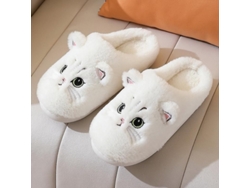 2026-pantuflas De Gato Cariñosas Fluffy Para Mujer Y Hombre Invierno Plush Suelas Planas De Pvc Interiores Heflashor