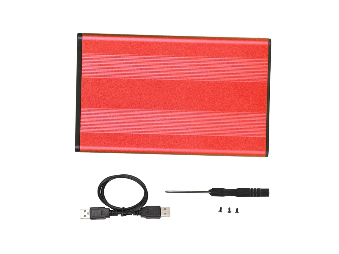 Baoj-2026novoenclosure De Hd De Alumínio 2.5 Polegadas Usb2.0 Vermelho