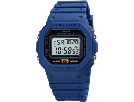 VEANXIN Relojes de pulsera deportivos retro multifuncionales digitales-camuflaje azul
