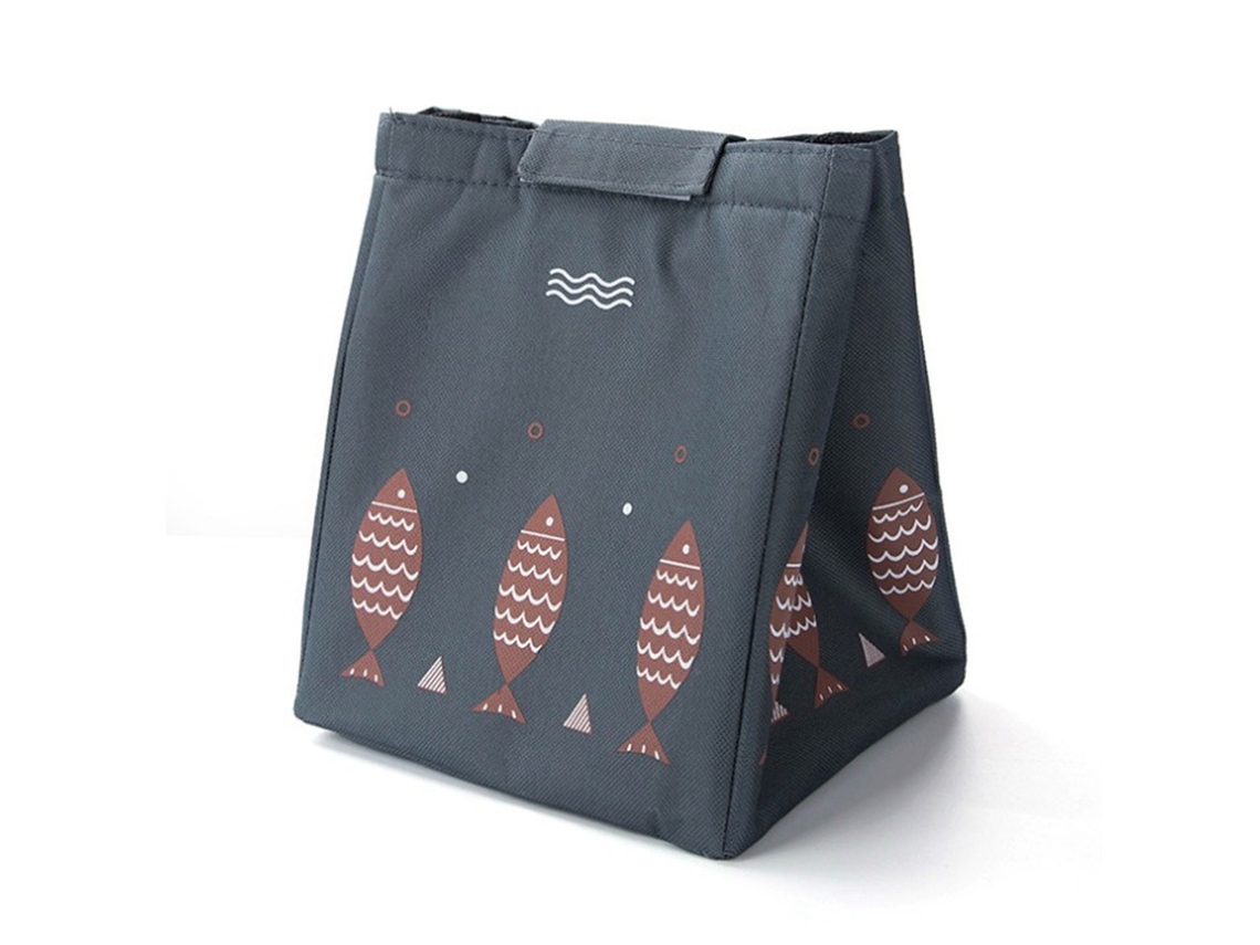 VVJIJILLY Bolsa térmica reutilizável de tecido Oxford para almoços e lanches.