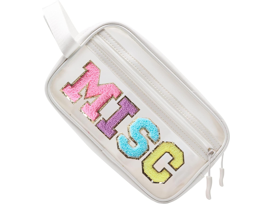 Neceser transparente con cremallera, pequeño y bonito neceser de viaje, blanco, varios, eifson
