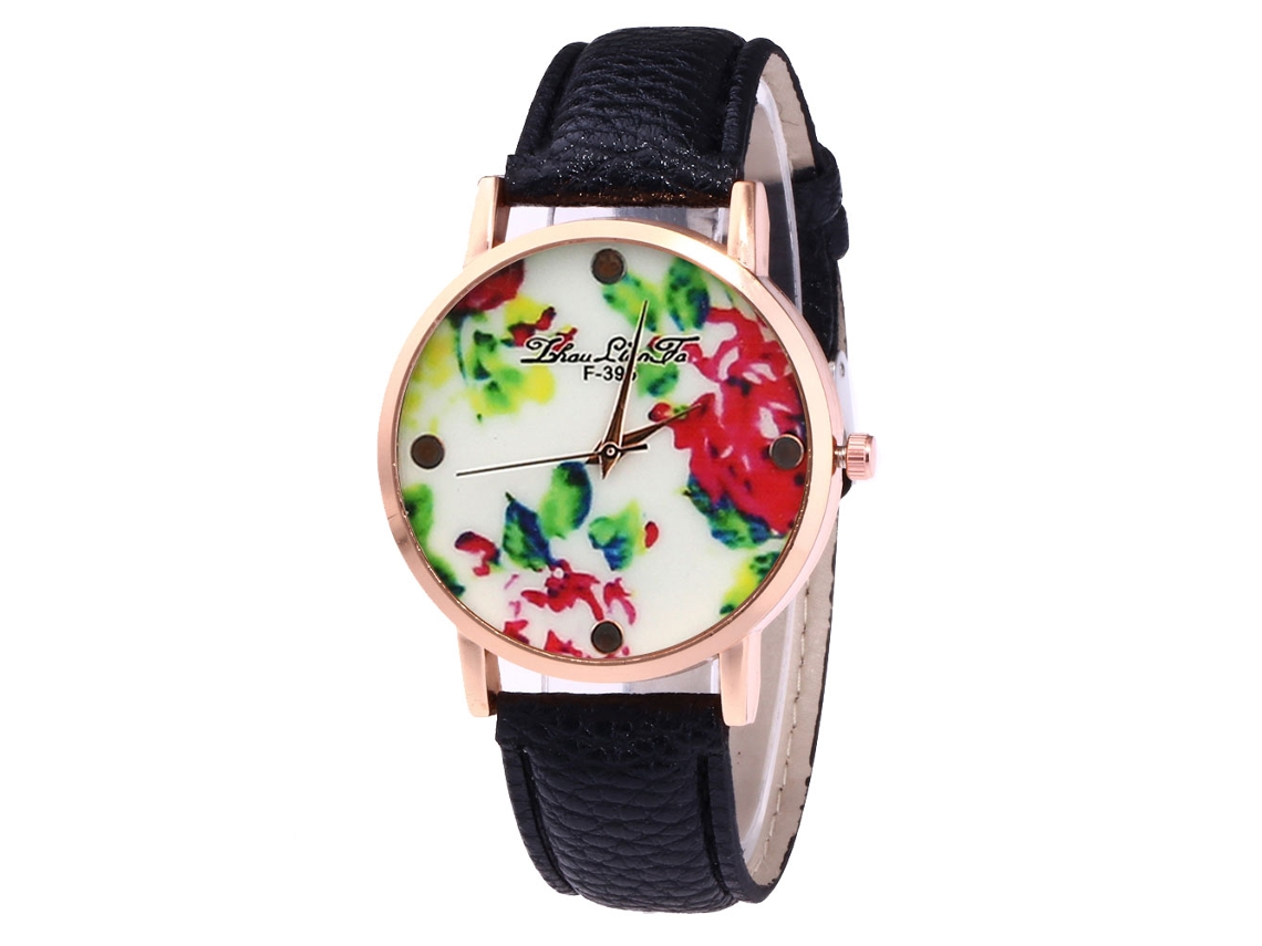 Elegante Reloj De Pulsera De Cuarzo Para Hombre Y Mujer (negro)