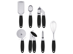Juego de utensilios de cocina coloridos (7 piezas), utensilios de acero inoxidable recubiertos de cobre NEVEANCE
