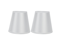 2pcs Abajur De Tecido Clip On Para Lâmpada E14 Mesa Parede Lustre Branco Pt10