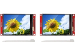 2 X 3,2 Pulgadas Ili9341 Spi Tft Lcd Táctil 320 X 240 5v/3,3v Stm32 Módulo De Pantalla Con Lápiz Óptico