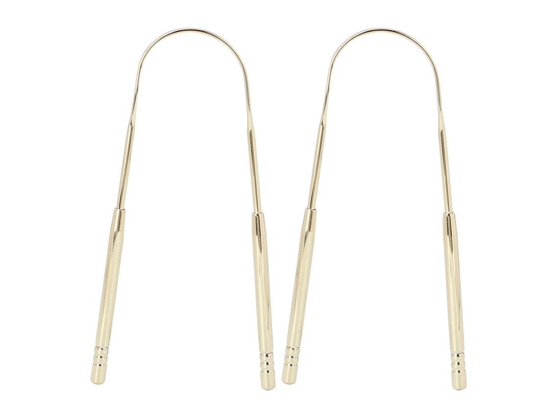 KOFIHETY Limpia lengua acero inoxidable forma U, 2 uds., limpieza oral higiene