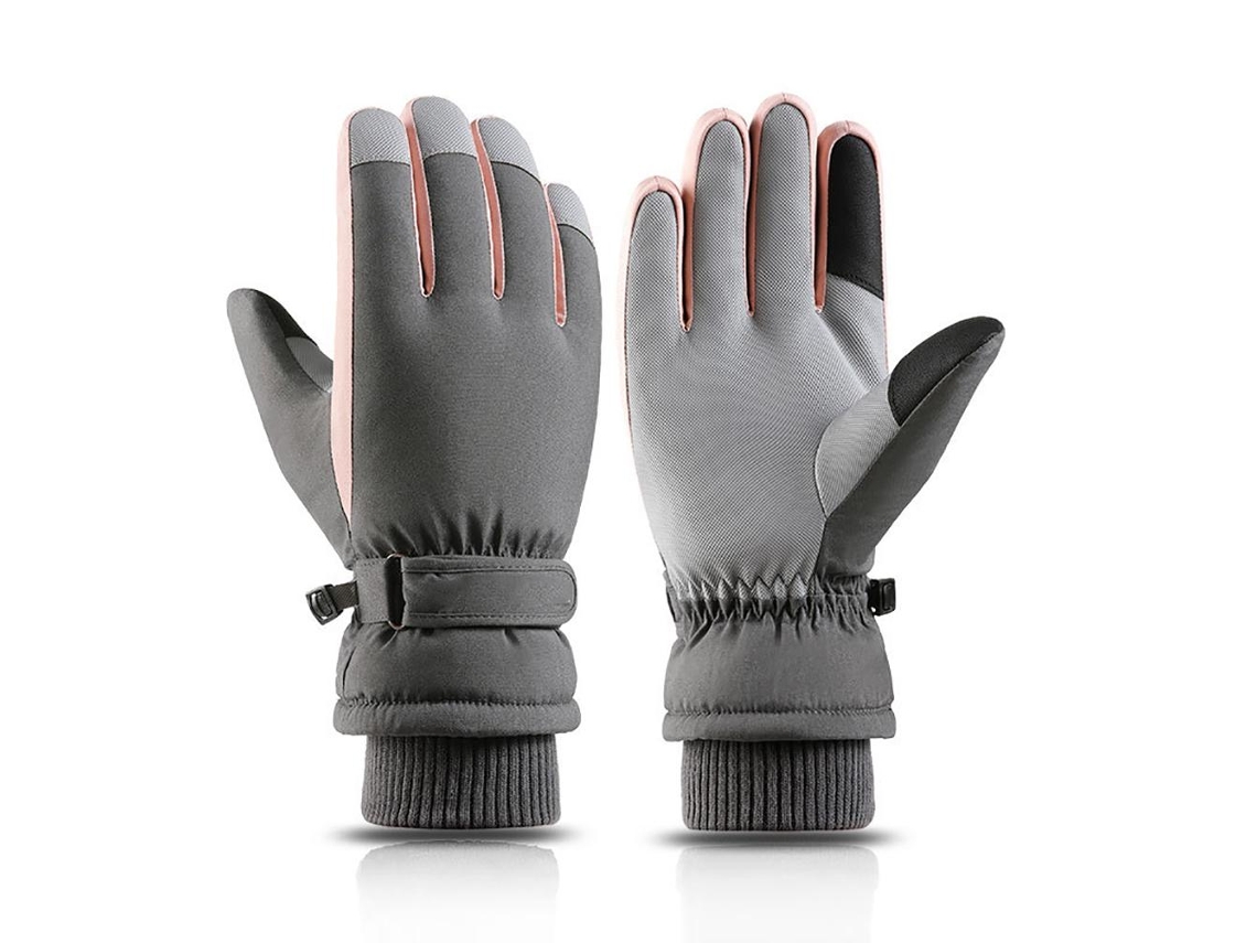 Luvas de inverno femininas Jinwei, térmicas, impermeáveis, antiderrapantes, compatíveis com telas sensíveis ao toque, ideais para dirigir, esquiar, correr, andar de bicicleta e fazer caminhadas.