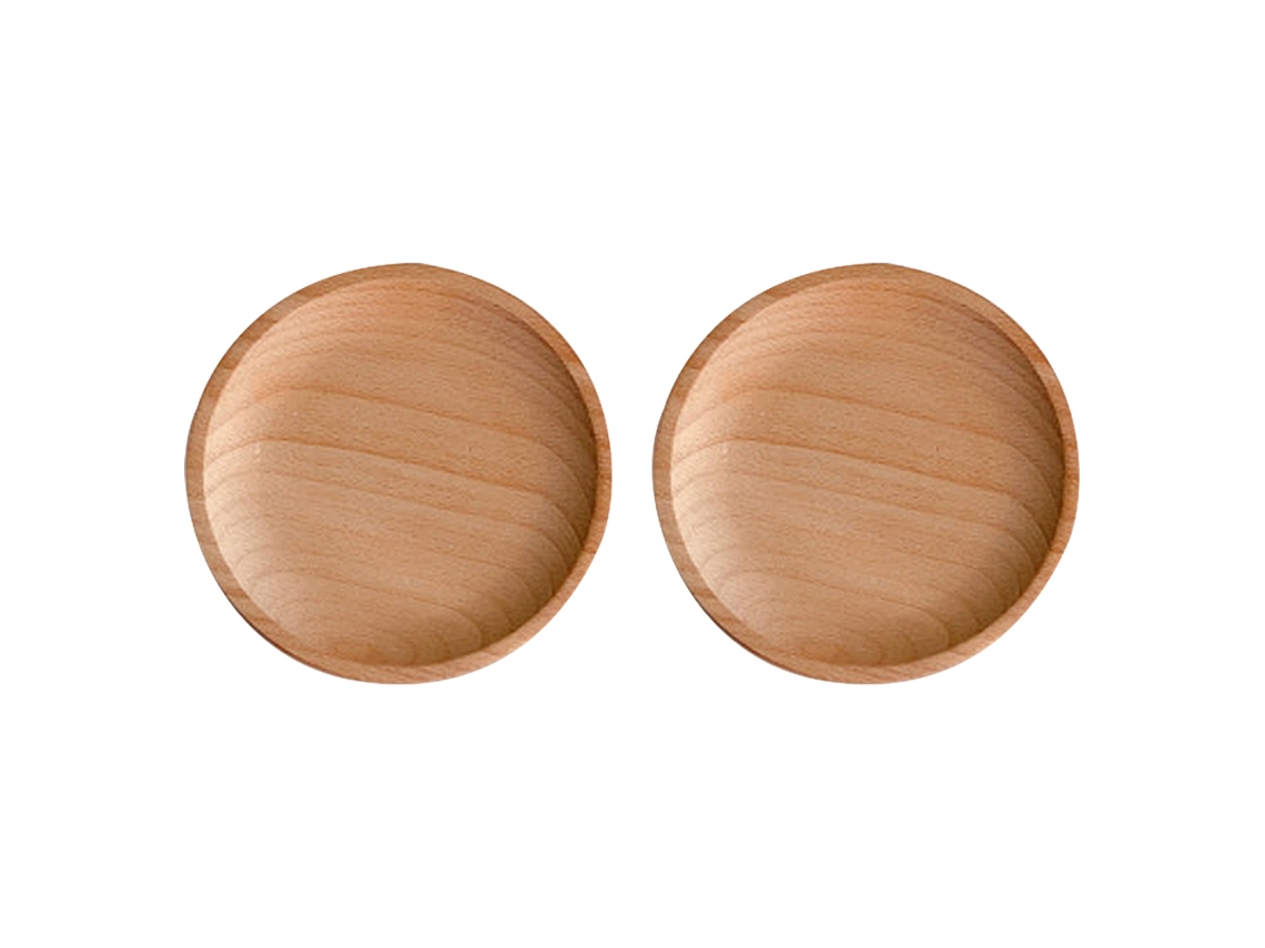 Juego de 2 bandejas para servir de madera maciza NEVEANCE