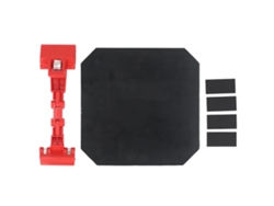 Panel De Soldadura Portátil Ajustable Con Clip Y Soporte Rojo, Cuadrado De 18 Cm, Para Uso Industrial.
