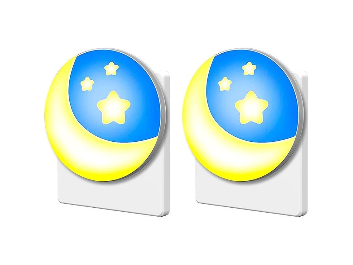 Luz nocturna con sensor de luz para niños, 2 unidades, enchufable, regalo para la habitación del bebé.