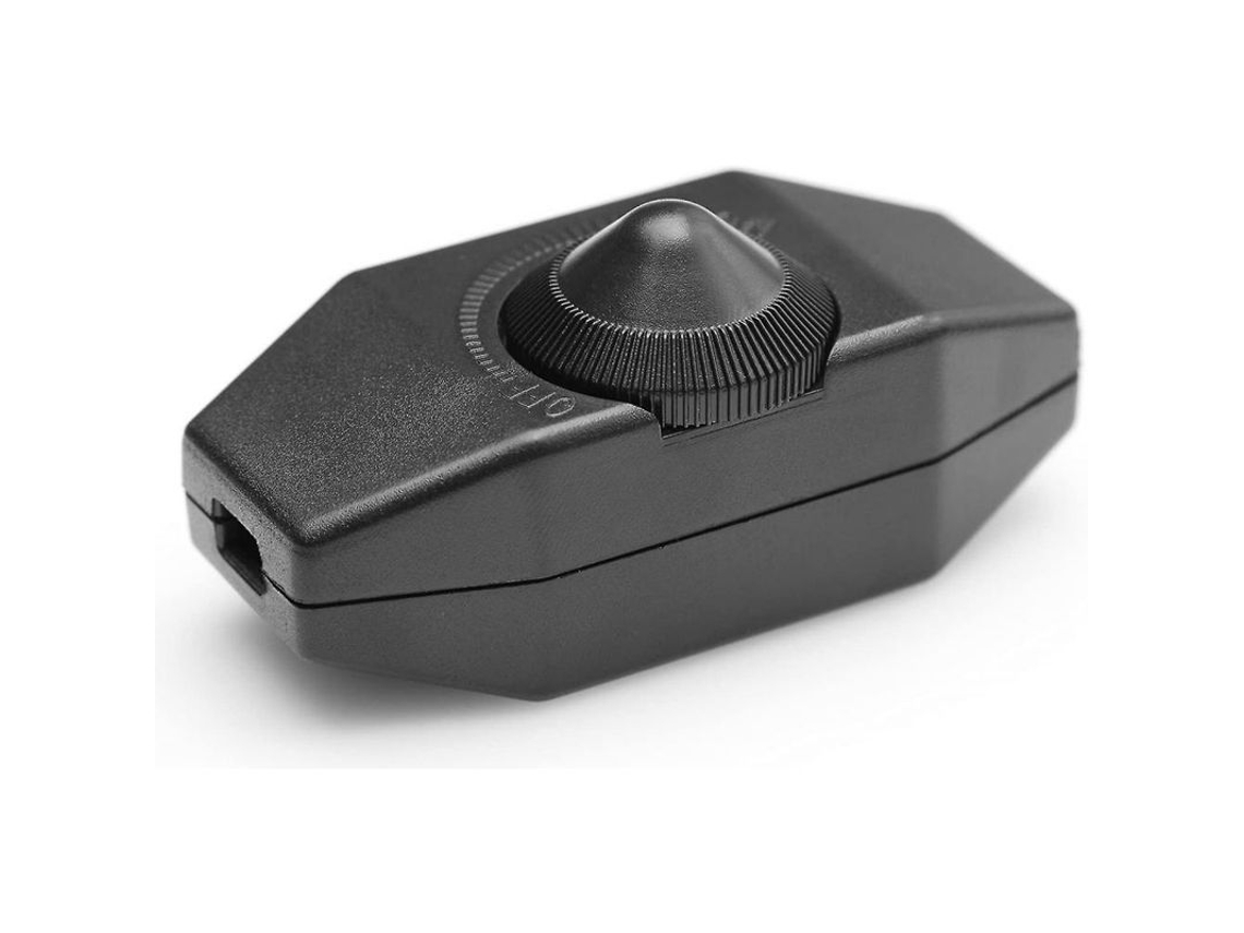 Regulador De Luz Led 60w Rotativo Dimmable 220-230v Interruptor En Línea Ce Negro