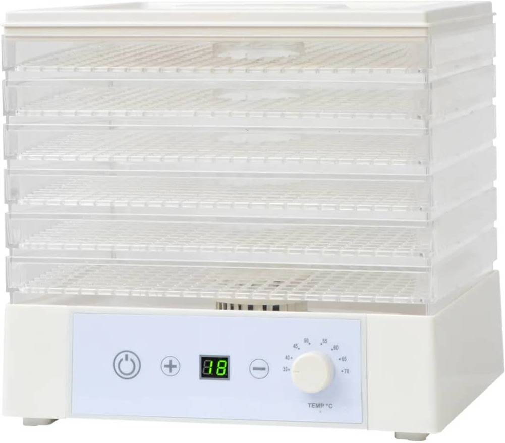 vidaXL Deshidratador de alimentos con 6 bandejas 250 W blanco