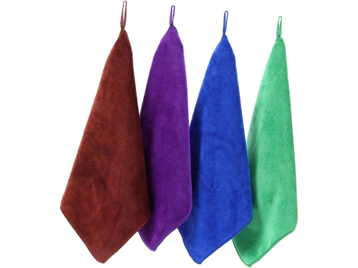 Paños de Limpieza Multiusos, Suaves y Absorbentes, Ideales para la Cocina, Fáciles de Limpiar, Lavables, 30x30cm, Juego de 4 Vayotoy