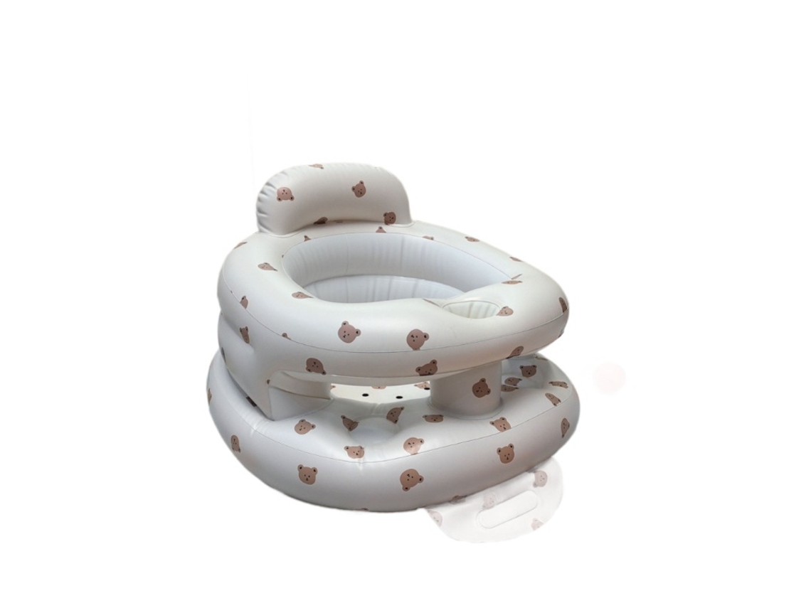 Asiento inflable para bebé, adecuado para bebés de 3 a 36 meses, con bomba de aire incorporada Bear Head Siurn