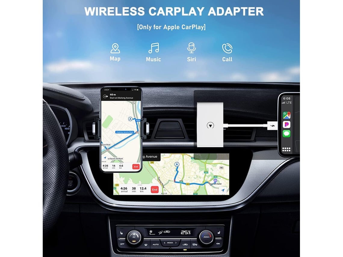 Dongle Carplay inalámbrico conectado a Carplay inalámbrico para iPhone 6 y  sistemas superiores Universal Accesorios Electrónicos