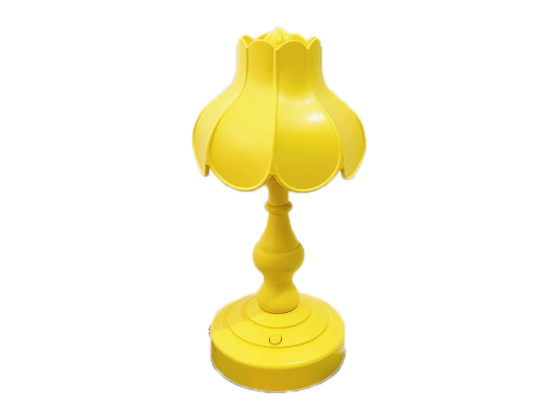 Lámpara de mesa retro con forma de hoja de loto y 3 luces, pequeña lámpara de noche para dormitorio de niña.