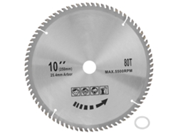 Disco De Sierra Circular De 10 X 80 Dientes Y 254 Mm, De Carburo, Para Cortar Madera Y Trabajar La Madera.