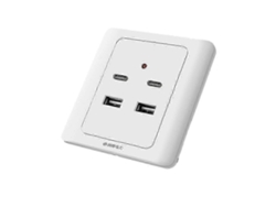 Enchufes de pared USB tipo C, cargador de pared USB, enchufes de 18 W y 220 V, receptáculo USB, Nostalgia88