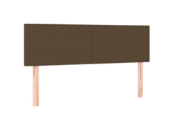 Maison Exclusive - Cabeceros 2 Unidades Tela Marrón Oscuro 72x5x78/88 Cm