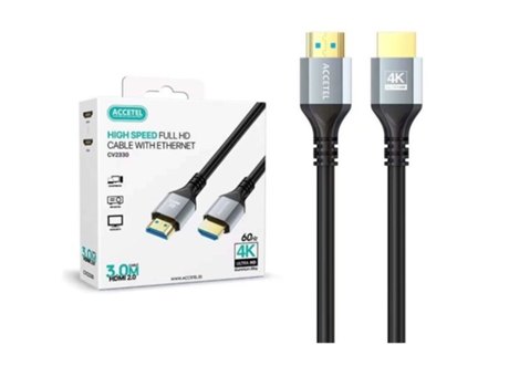 Cable Hdmi Alta Velocidade Internet Ultra ACCETEL Negro