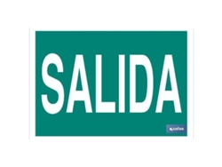 Señal luminiscente 210x148mm. señal salida