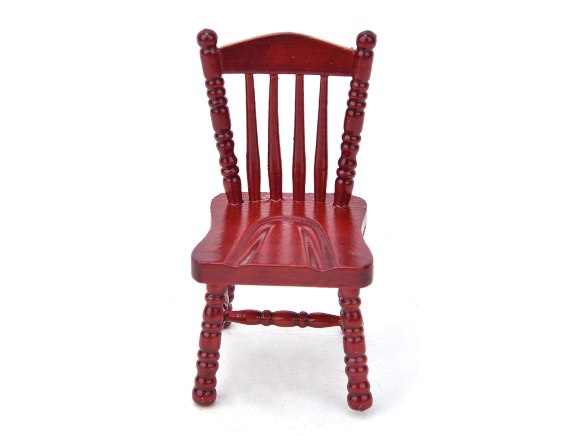 Silla Miniatura De Imitación De Madera A Escala 1:12 Para Decoración De Casas De Muñecas.
