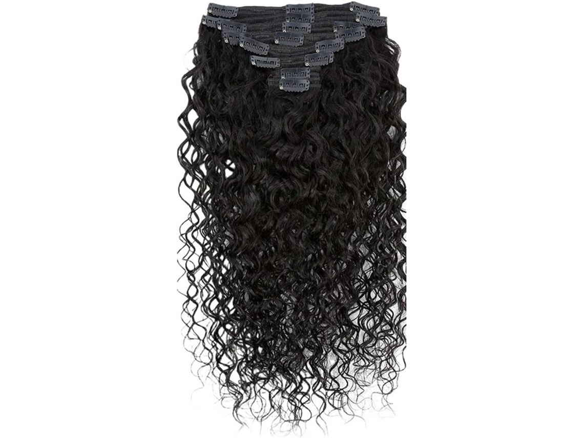Extensiones De Moño Ondulado Con Clip Para Mujer, Para Toda La Cabeza, Fáciles De Usar.